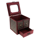 Chinese Retro Vintage Style Wooden Jewelry Box Organizer with Handle