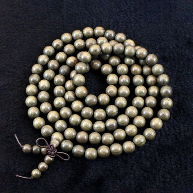 Sichuan Golden Phoebe Hand String Buddhist 108 Prayer Bracelet Men's Bracelet