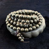 Sichuan Golden Phoebe Hand String Buddhist 108 Prayer Bracelet Men's Bracelet