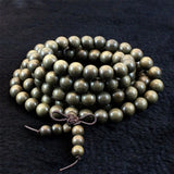 Sichuan Golden Phoebe Hand String Buddhist 108 Prayer Bracelet Men's Bracelet