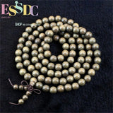 Chinese Sichuan Golden Phoebe Hand String Buddhist 108 Prayer Men's Bracelet
