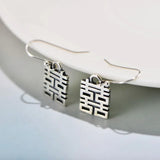 925 Silver Double Happiness Earrings for Women Girls