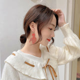 Red Goldfish Clip on Earrings Exaggerated Hollow Out Koi Fish Ear Clip