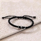 Bamboo Slub Couple Bracelets for Women Minimalist Promise Bracelet