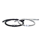 Bamboo Slub Couple Bracelets for Women Minimalist Promise Bracelet