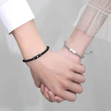 Bamboo Slub Couple Bracelets for Women Minimalist Promise Bracelet