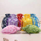 Chinese Style Cloth Bag Retro Sea Wave Plum Blossom Pattern Brocade Empty Bag