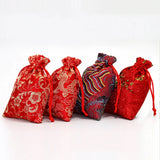Chinese Style Cloth Bag Retro Sea Wave Plum Blossom Pattern Brocade Empty Bag