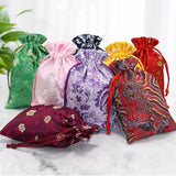 Chinese Style Cloth Bag Retro Sea Wave Plum Blossom Pattern Brocade Empty Bag