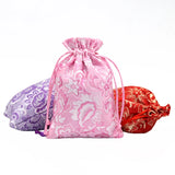Chinese Style Cloth Bag Retro Sea Wave Plum Blossom Pattern Brocade Empty Bag