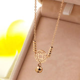 Chinese Style Copper Coin & Bead Bell Anklet for Women & Girls