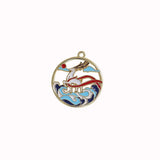 Chinese Style Enamel Alloy Charms Bracelet Necklace Earring Pendant 20pcs