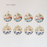 Chinese Style Enamel Alloy Charms Bracelet Necklace Earring Pendant 20pcs