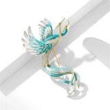 Chinese Phoenix Zircon Brooch for Women National Corsage Pin