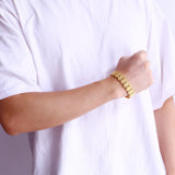 925 Silver 24k Bracelet Chinese Style Men's Jewelry Chain Birthday Gift