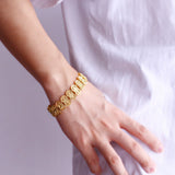 925 Silver 24k Bracelet Chinese Style Men's Jewelry Chain Birthday Gift
