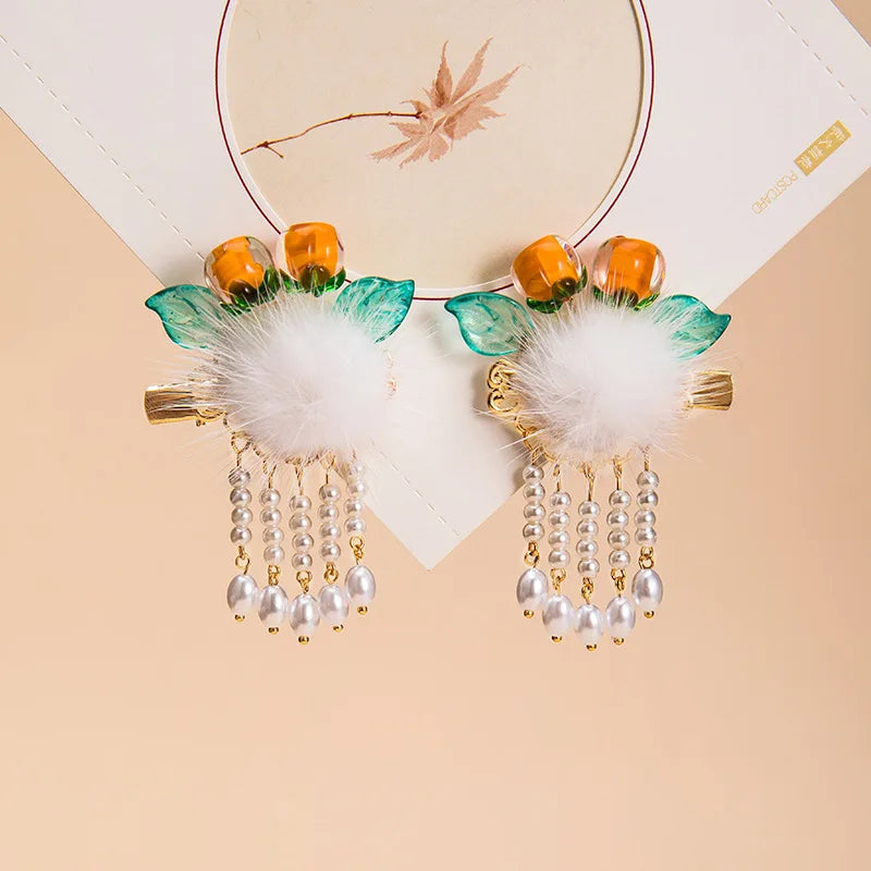 Chinese Style Hair Ball Lovely Fairy Hair Clip Antique Hair Accessories