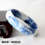 Chinese Style Ceramic Bangles Pastel Charm Bangle for Women