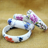Chinese Style Ceramic Bangles Pastel Charm Bangle for Women