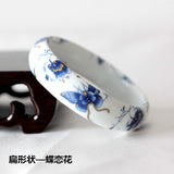 Chinese Style Ceramic Bangles Pastel Charm Bangle for Women