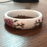 Chinese Style Ceramic Bangles Pastel Charm Bangle for Women