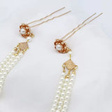 Chinese Style Hanfu Flower Hairpins for Women Hair Clip Head Jewelry
