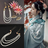 Chinese Style Hanfu Flower Hairpins for Women Hair Clip Head Jewelry