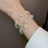 Chinese High Opal Stone Jade Pendant Bracelet Women Wedding Jewelry