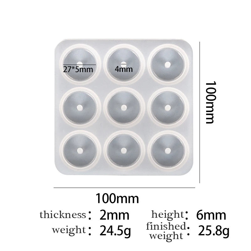Chinese Style Lucky Rings Crystal Resin Mold DIY Jewelry Gift