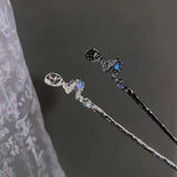 Chinese Style Moonstone Hairpin Women Tiara Hairpins Girl Accessories