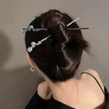 Chinese Style Moonstone Hairpin Women Tiara Hairpins Girl Accessories