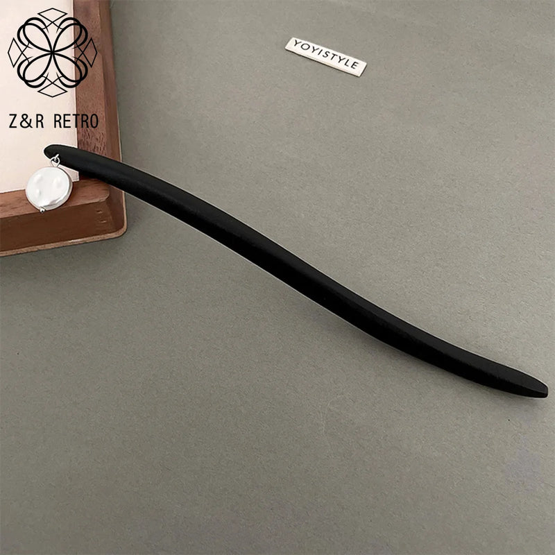 Chinese Style Baroque Bead Acrylic Hairpin