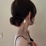 Natural Baroque Pearl Geometric Hairpin Sandalwood Hair Stick