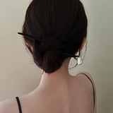 Natural Baroque Pearl Geometric Hairpin Sandalwood Hair Stick