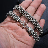 Chinese Style Retro Silver Bracelet Wide Multi-circle Birthday Gift
