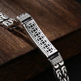 Chinese Retro Silver Double-stranded Men's Bracelet