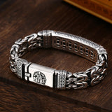 Chinese Style Retro Silver Double-stranded Men's Bracelet