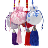 Chinese Style Sachet Bag Plum Blossom Pattern Car Pendant Tassel Decoration