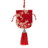 Chinese Style Sachet Bag Plum Blossom Pattern Car Pendant Tassel Decoration