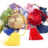 Chinese Style Sachet Bag Plum Blossom Pattern Car Pendant Tassel Decoration
