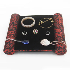 Chinese Style Stackable Velvet Jewelry Tray for Organizing Jewelry