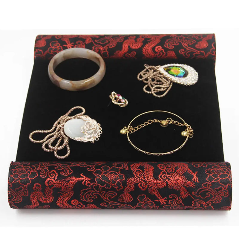 Chinese Style Stackable Velvet Jewelry Tray for Organizing Jewelry