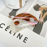 Sweet Geometric Hair Clip Acetic Acid Delicate Taiji Design