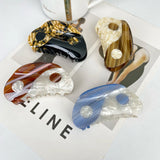 Sweet Geometric Hair Clip Acetic Acid Delicate Taiji Design