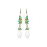 Chinese Style Magnolia Earrings Retro Cheongsam Wedding Jewelry