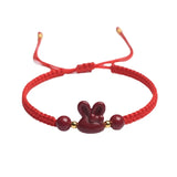 Chinese Year of Fate Cinnabar Rabbit Red Rope Lucky Bracelet