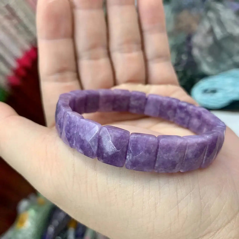 Chinese Tourmaline Stone Beads Bracelet Natural Gemstone Bangle