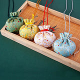 Chinese Traditional Small Ball Sachet Pendant Embroidered Brocade Empty Bag