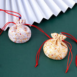 Chinese Traditional Small Ball Sachet Pendant Embroidered Brocade Empty Bag