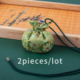 Chinese Traditional Small Ball Sachet Pendant Embroidered Brocade Empty Bag